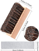 Dual Sided Sneaker Shoe Cleaner Brush Set Boar and Plastic Bristles with Microfiber Cloth