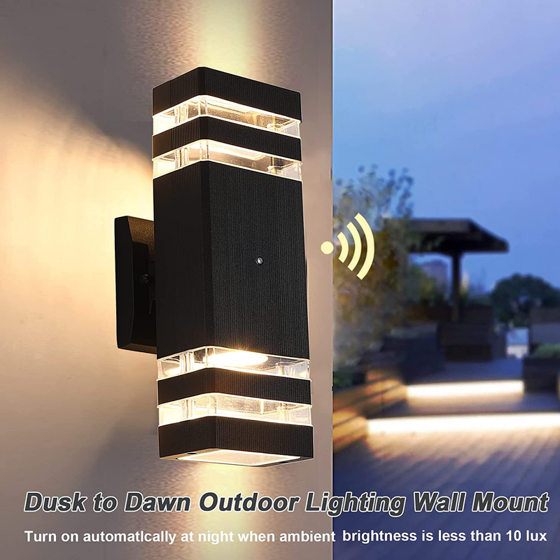 Dusk to Dawn Outdoor Lighting Wall Mount Porch Lights Waterproof Wall Lamps
