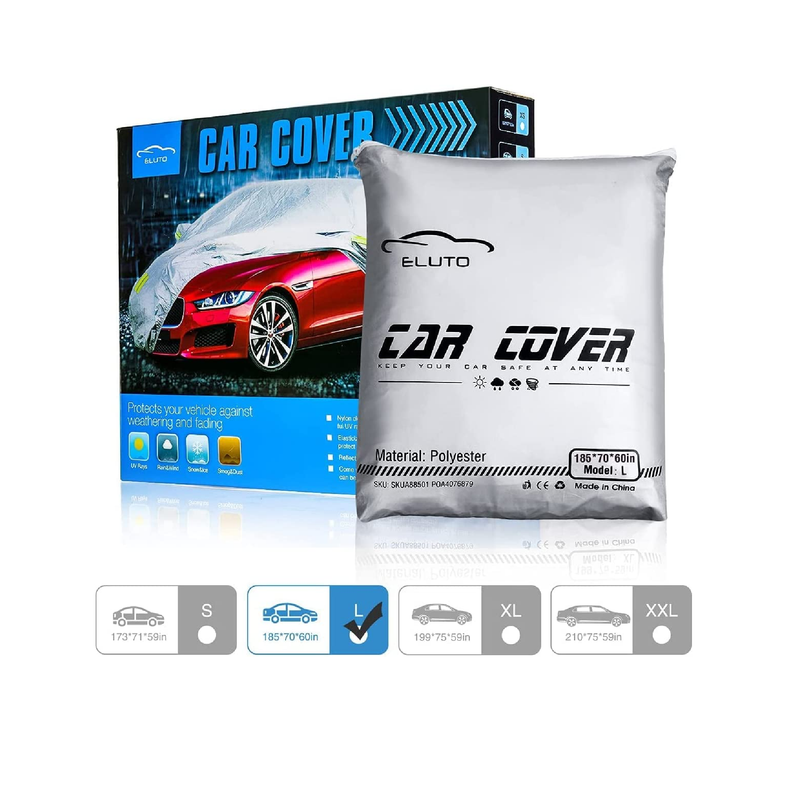 ELUTO All Weather Heavy Duty Waterproof Outdoor Car Cover