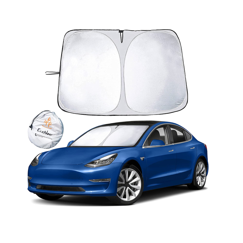 EcoNour Tesla Windshield Sun Shade | Polyester UV Protector