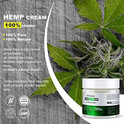 Envisha Hemp Cream for Pain Relief -Pain Cream - Efficient Help Joint Relief, Arthritis & Back Pain Support