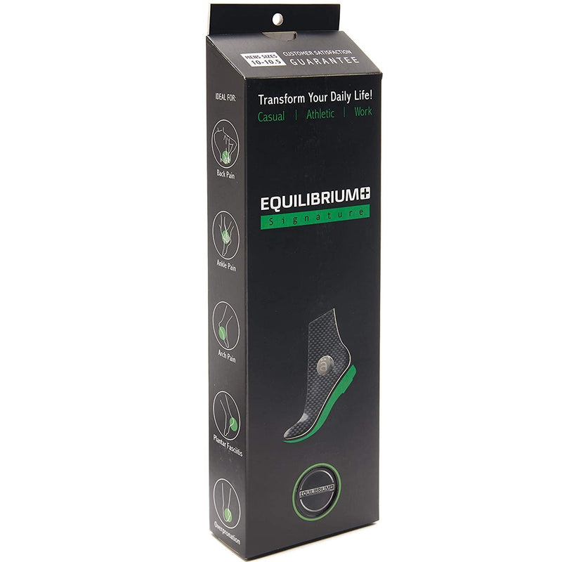 Equilibrium+ | Orthotic Plantar Fasciitis Arch and Balance Support Shoe Insoles | for Men and Women | Comfortable Inserts