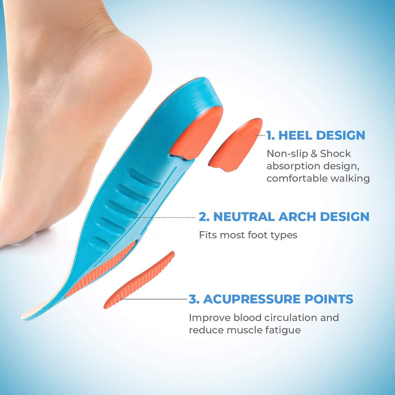 Espfree | Sport Inserts Gel High Arch Support Shock Absorption | Athlete Insoles Super Comfortable