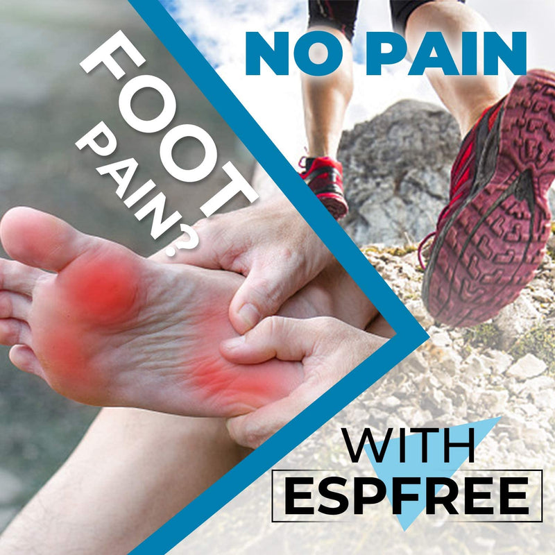 Espfree | Sport Inserts Gel High Arch Support Shock Absorption | Athlete Insoles Super Comfortable