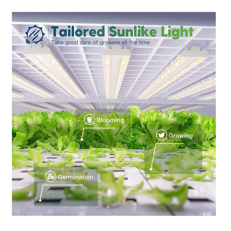 FREELICHT 1 Pack 4ft LED Grow Light | 60W(220W Equivalent) | Sunlike Full Spectrum Integrated Plant Light