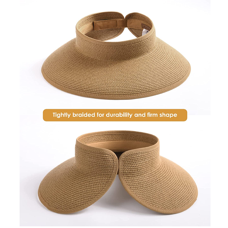 FURTALK | Hats With Visors For Women | Wide Brim | Rollable Straw