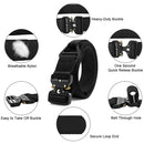 Fairwin Tactical Rigger Belt, |  Nylon Webbing Waist Belt | Black