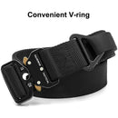 Fairwin Tactical Rigger Belt, |  Nylon Webbing Waist Belt | Black