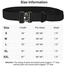 Fairwin Tactical Rigger Belt, |  Nylon Webbing Waist Belt | Black