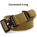 Fairwin Tactical Rigger Belt, |  Nylon Webbing Waist Belt | Brown