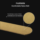 Fairwin Tactical Rigger Belt, |  Nylon Webbing Waist Belt | Brown