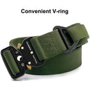 Fairwin Tactical Rigger Belt, |  Nylon Webbing Waist Belt | Green