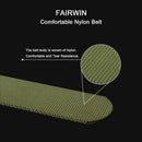Fairwin Tactical Rigger Belt, |  Nylon Webbing Waist Belt | Green