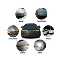 Favoto Hatchback Car Cover | Zipper Design Sun Rain Wind Dust Protection Black
