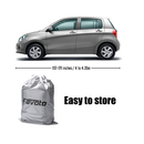 Favoto Hatchback Car Cover | Zipper Design Sun Rain Wind Dust Protection Black