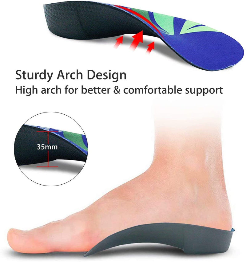 Orthotic Shoe Insoles Inserts Flat Feet High Arch Support for