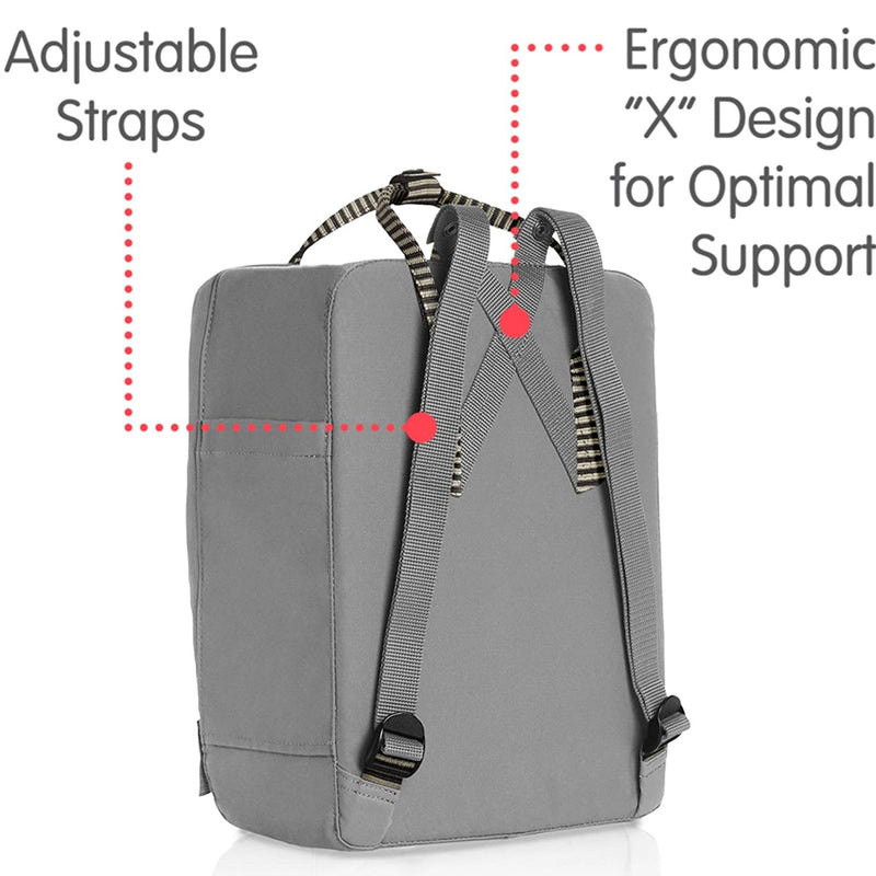 Fjallraven Kanken Classic Backpack for Everyday Fog Striped