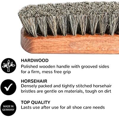 FootFitter Genuine Horsehair Shoe Shine Brush