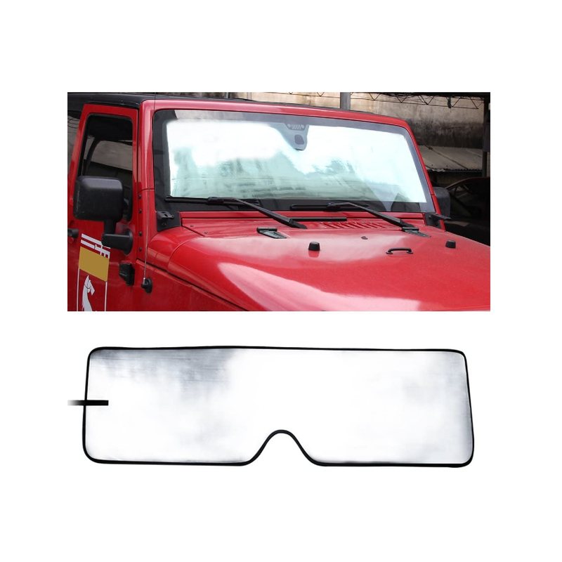 Front Windshield Sunshade for Jeep Wrangler Rubicon Sahara TJ JK JKU 1996-2019