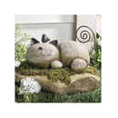 Fun Express Resting Cat Stone Whimsical Garden Accent Lightweight Resin