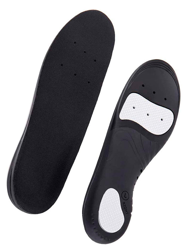 GAOAG Shock-absorptation Breathable Insole Orthotics | Gel Sports Comfort Shoes | Insole Neutral Arch Replacement Shoe Insole | Black