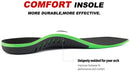 GAOAG Shock-absorptation Breathable Insole Orthotics  Gel Sports Comfort Shoes  Insole Neutral Arch Replacement Shoe Insole  Black Green2