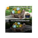 GIGALUMI Large Tortoise Garden Figurines for Outdoor Decoration|LED for Patio