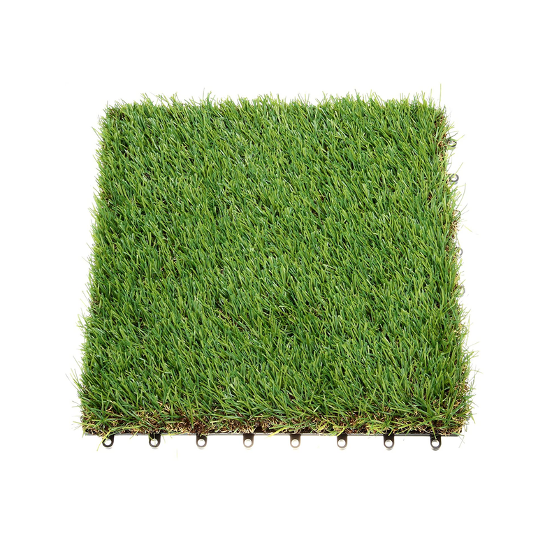 GOLDEN MOON Self Draining Interlocking Artificial Grass Tile Mat