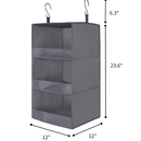 GRANNY SAYS 3 Shelf Hanging Closet Organizer Collapsible Hanging Shelves for Closet