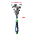 Garden Guru Stainless Steel Hand Rake Soil Tiller with Ergonomic Handle