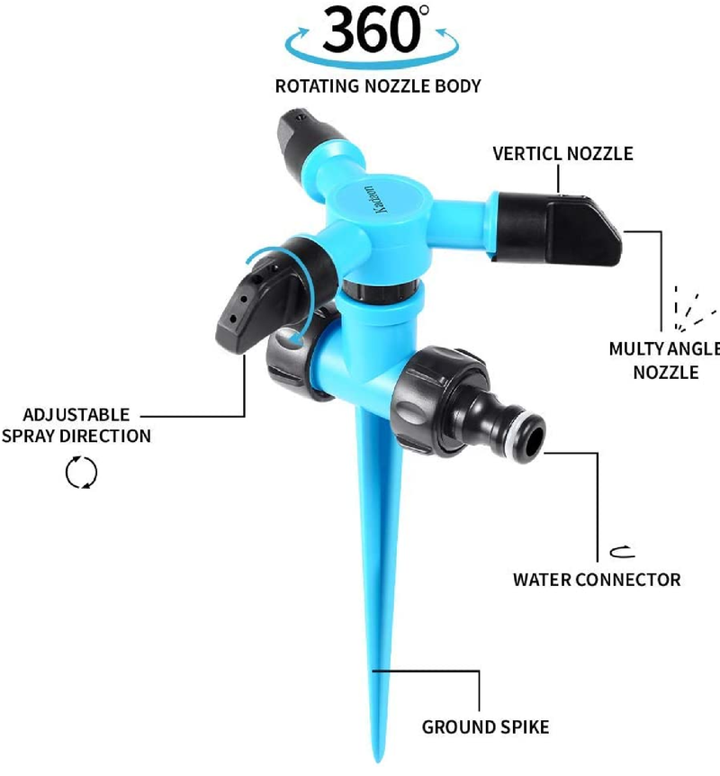 Garden Sprinkler | Kadaon 360 Degree Rotating Lawn Sprinkler