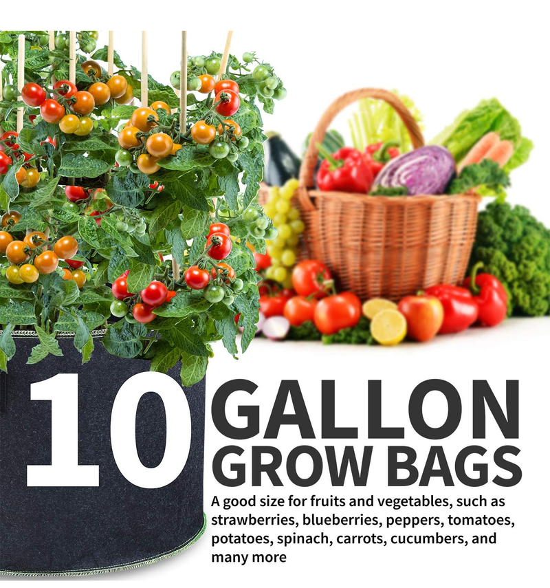 Garnen 10 Gallon Garden Grow Bags (5 Packs) Grow Bags