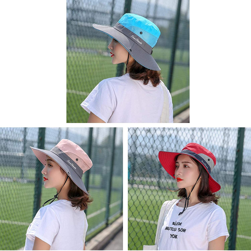 Gellwhu 3 Pieces Sun Hat For Women Outdoors