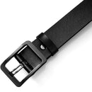 Genuine Leather Casual Dress Belt for Mens | with Classic Single Prong Buckle | Ash Black