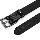 Genuine Leather Casual Dress Belt for Mens | with Classic Single Prong Buckle | Ash Black