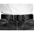 Genuine Leather Casual Dress Belt for Mens | with Classic Single Prong Buckle | Ash Black