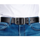 Genuine Leather Casual Dress Belt for Mens | with Classic Single Prong Buckle | Ash Black