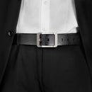 Genuine Leather Casual Dress Belt for Mens | with Classic Single Prong Buckle | Black