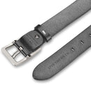 Genuine Leather Casual Dress Belt for Mens | with Classic Single Prong Buckle | Black