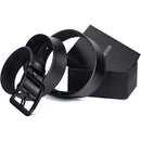 Genuine Leather Casual Dress Belt for Mens | with Classic Single Prong Buckle | Black Buckle