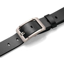 Genuine Leather Casual Dress Belt for Mens | with Classic Single Prong Buckle | Black Plus