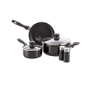 Gibson Home Back to Basics Nonstick Aluminum Cookware Set 59-Piece |Color Black