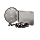 Gibson Home Back to Basics Nonstick Aluminum Cookware Set 59-Piece |Color Black