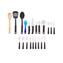 Gibson Home Back to Basics Nonstick Aluminum Cookware Set 59-Piece |Color Black