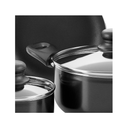 Gibson Home Back to Basics Nonstick Aluminum Cookware Set 59-Piece |Color Black