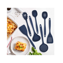 Glad Cooking Kitchen Utensil Set - 7 Pieces Nylon Tools | Non-Stick Color Blue