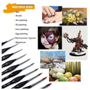Golden Detail Paint Brush Set 10 Miniature Brushes for Fine Detail and Art Painting