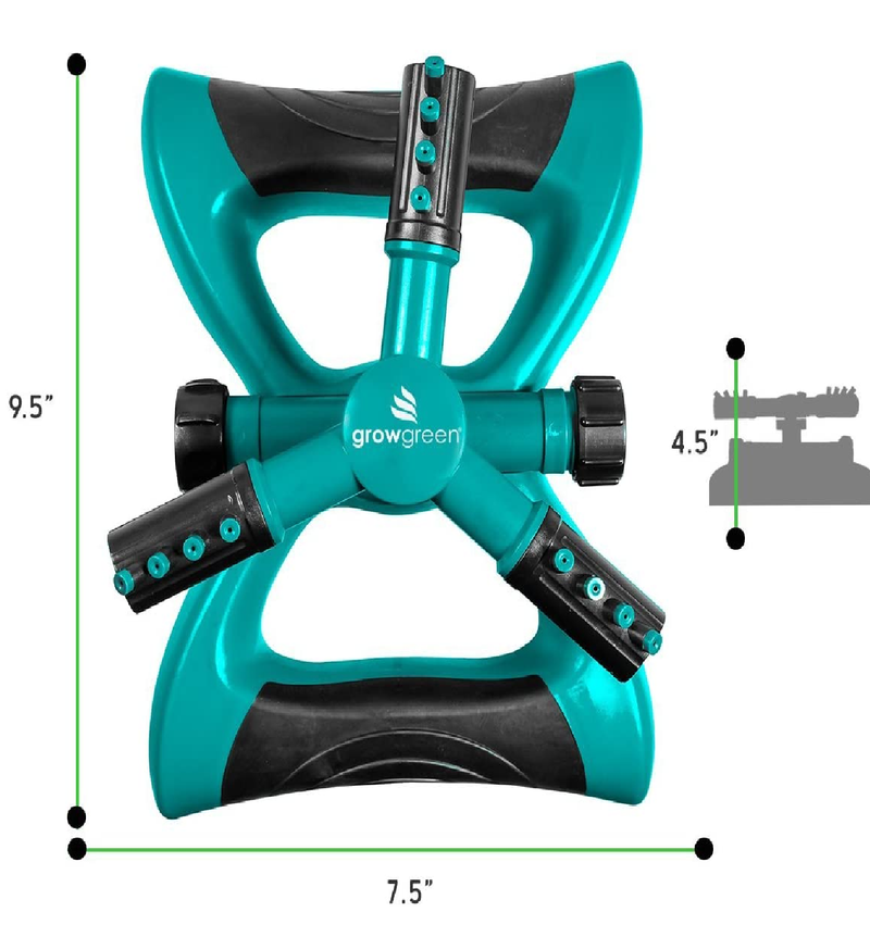 GrowGreen Patio Sprinklers | Rotating Lawn Sprinkler