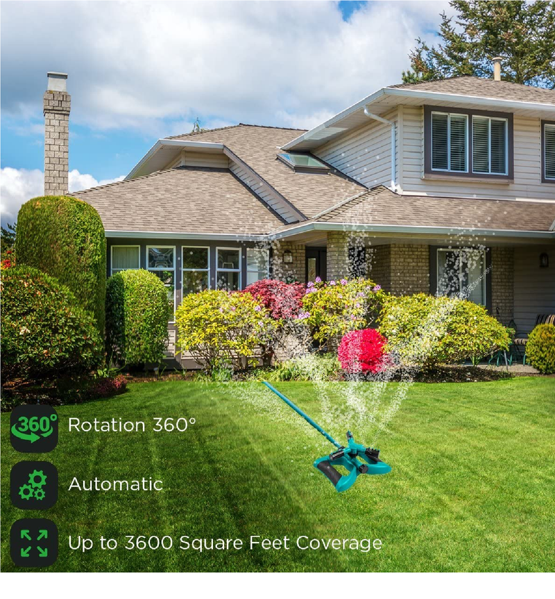 GrowGreen Patio Sprinklers | Rotating Lawn Sprinkler