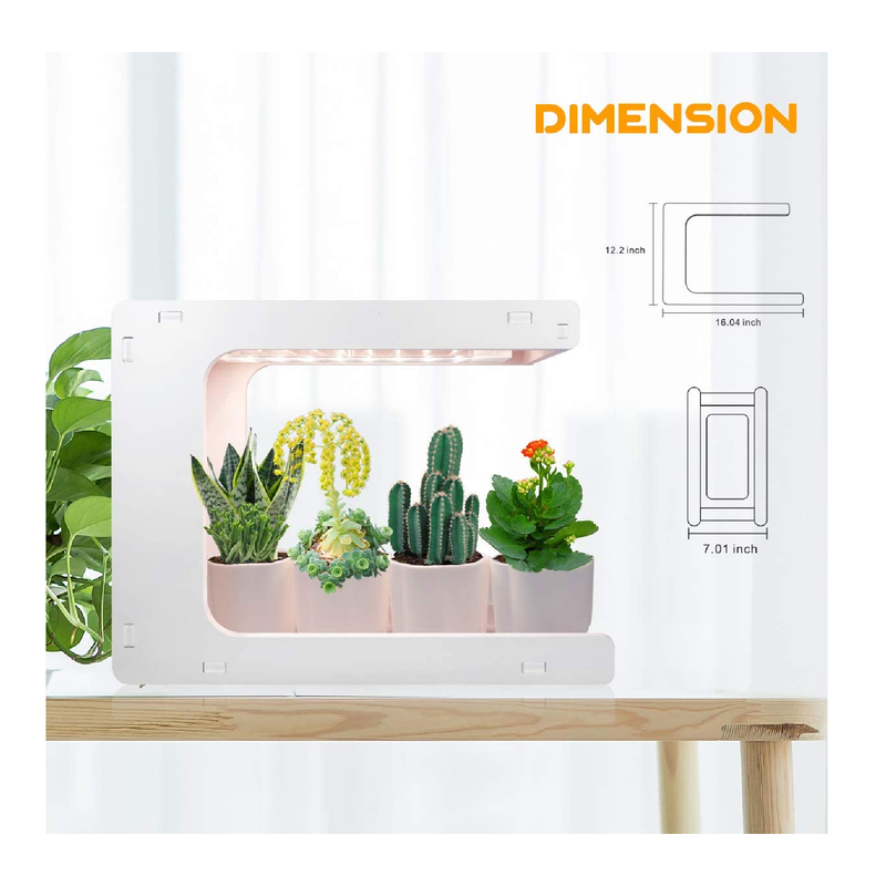 GrowLED Plant Grow Light LED Indoor Garden Light | Kitchen Garden with Timer Function | C Shape